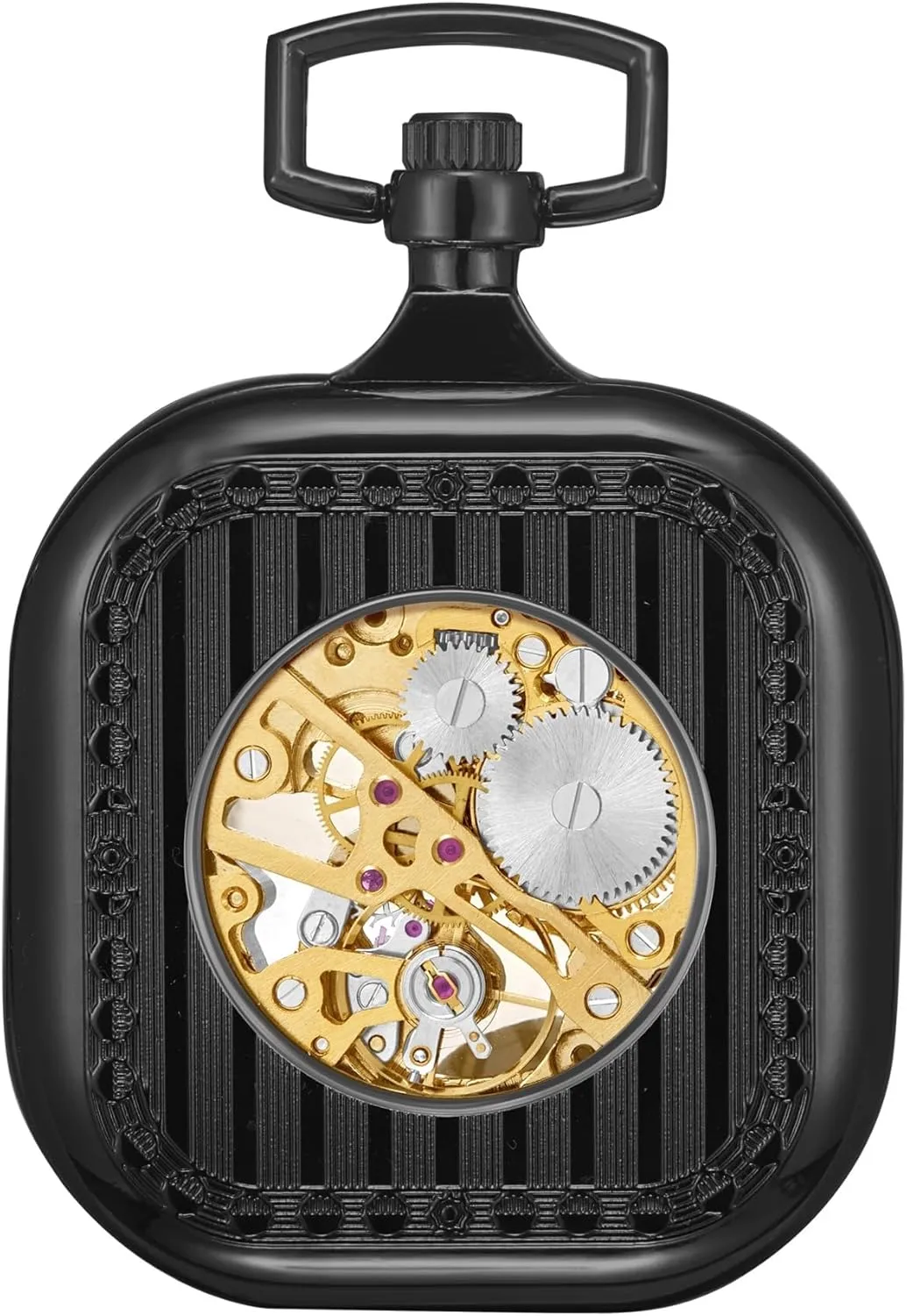 | 1920s Railroad Steampunk Costume Accessory ShoppeWatch Mens Pocket tapir dimly wealth doorway instinctively Watch with Chain | Wind Up Pocket Watch | Open Face Transparent Mechanical Movement Pocketwatch and Chain 