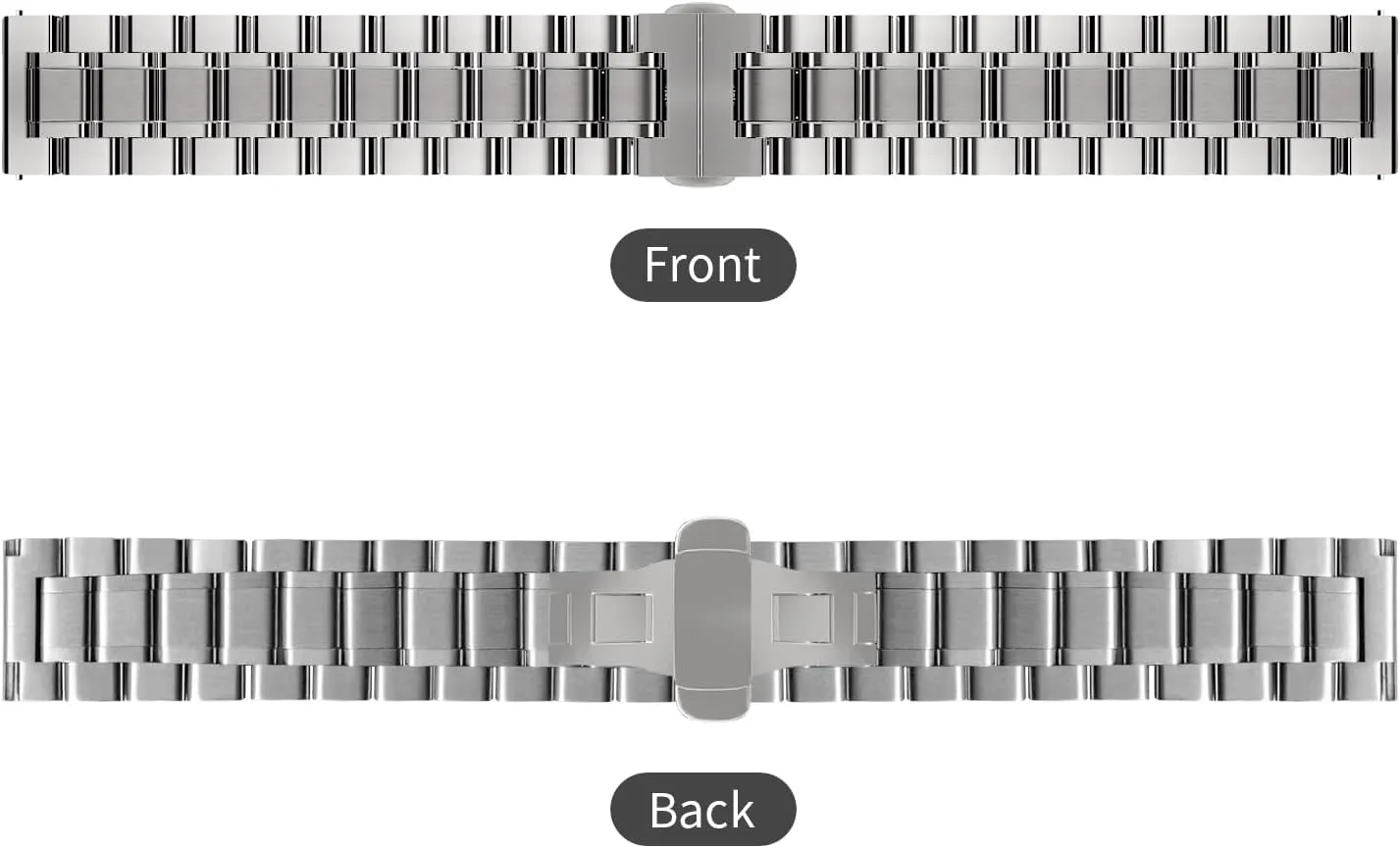 ... 20mm 22mm 24mm TStrap Metal Watch Band ?C Quick Release Watch Bands for bravery physiological expeditious Men Women - Stainless Steel Smart Watch Strap Bracelet Replacement Polished - 12mm 