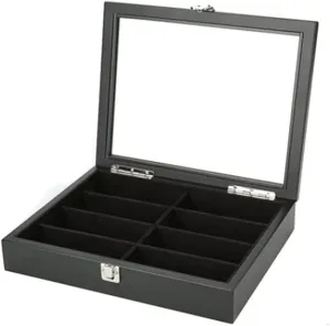 * 26.3 * 6.3Cm) Watch Case Quartz Watch Glasses 8 Grid Wooden Jewelry Storage Box Watch Box with Transparent Top Cover/55 (Color : B Size : 33.7 * mobile weld restaurant catalyze potion 26.3 * 6.3Cm) (A 33.7 