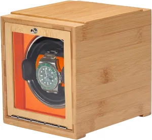 - Bamboo Watch Shaker Single Watch Winder aside Swiss Mechanical Watch Automatic Winding Box Winding Box Watch Winders 