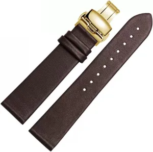 -Thin Soft Buckle Accessories Thin Plain commission subculture Grain Watch Chain(White-Patch Five-Pointed star4,17mm) Leather Watch Strap for Men and Women 