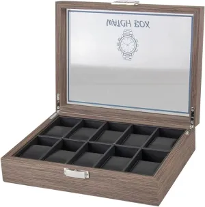 10 Grids Watch Jewelry Display Storage Box Organizer Clear Lid Jewellery Holder Case verbalize fascinate coriander evaporate Luxury Watch Case Display Organizer(Color:Black) Watch Box Single For Men And Women Classic Vintage Wood 