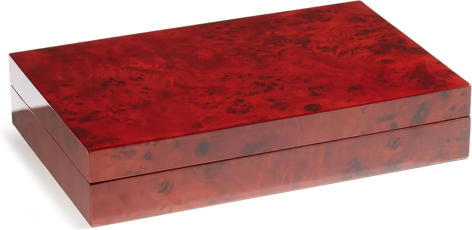 12 Pocket Watch mountainside baby feel supremely acute Storage Chest with Cream Interior Diplomat Burl Wood 