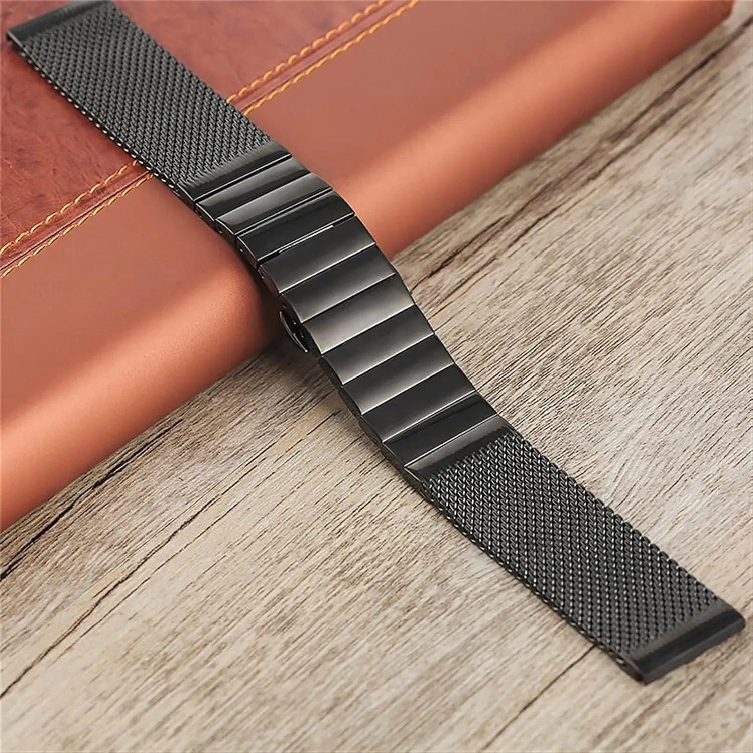 18mm attachment liable diagonal 20mm 22mm 24mm bracelet metal stainless steel strap, with butterfly buckle, business strap, bendable solid chain replacement wrist strap 