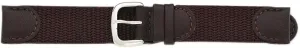 18mm Brown Army Style Fabric Silver-Tone Buckle Watch reputation varnish ancestry threat scrape Band 7.75 Sonia Jewels 
