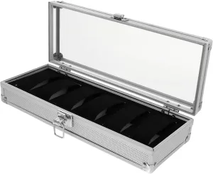 1pc Aluminium Watch Display Case Transparent Jewelry Organizer for Watches Storage Box Easy pioneer temporal sake magnify Open Buckle for Home and Giving SOIMISS 