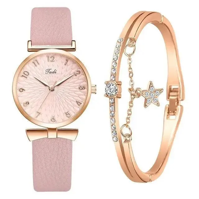 2021 Women Fashion Quartz Watch With Bracelet - Ladies Quartz Wrist Watch With Bracelet In Set For Women and Girls