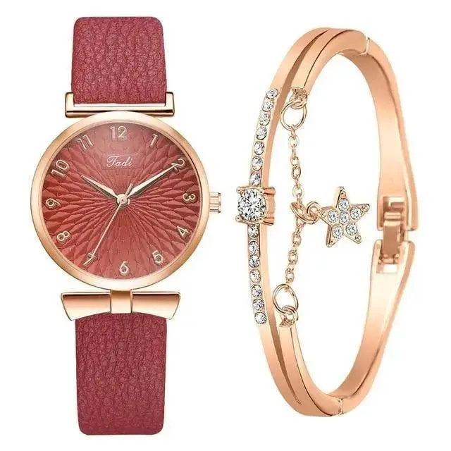 2021 Women Fashion Quartz Watch With Bracelet - Ladies Quartz Wrist Watch With Bracelet In Set For Women and Girls