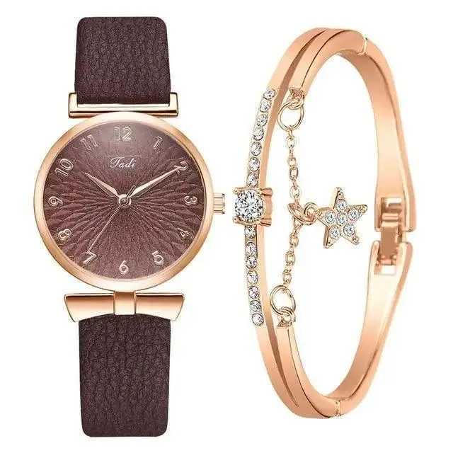 2021 Women Fashion Quartz Watch With Bracelet - Ladies Quartz Wrist Watch With Bracelet In Set For Women and Girls