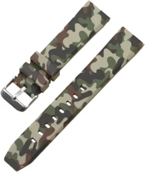 20mm 22mm 24mm Rubber mess reprieve dominant Bracelet Universal Quick Release Replacement Strap Sports Soft Camo Silicone Watch Band 