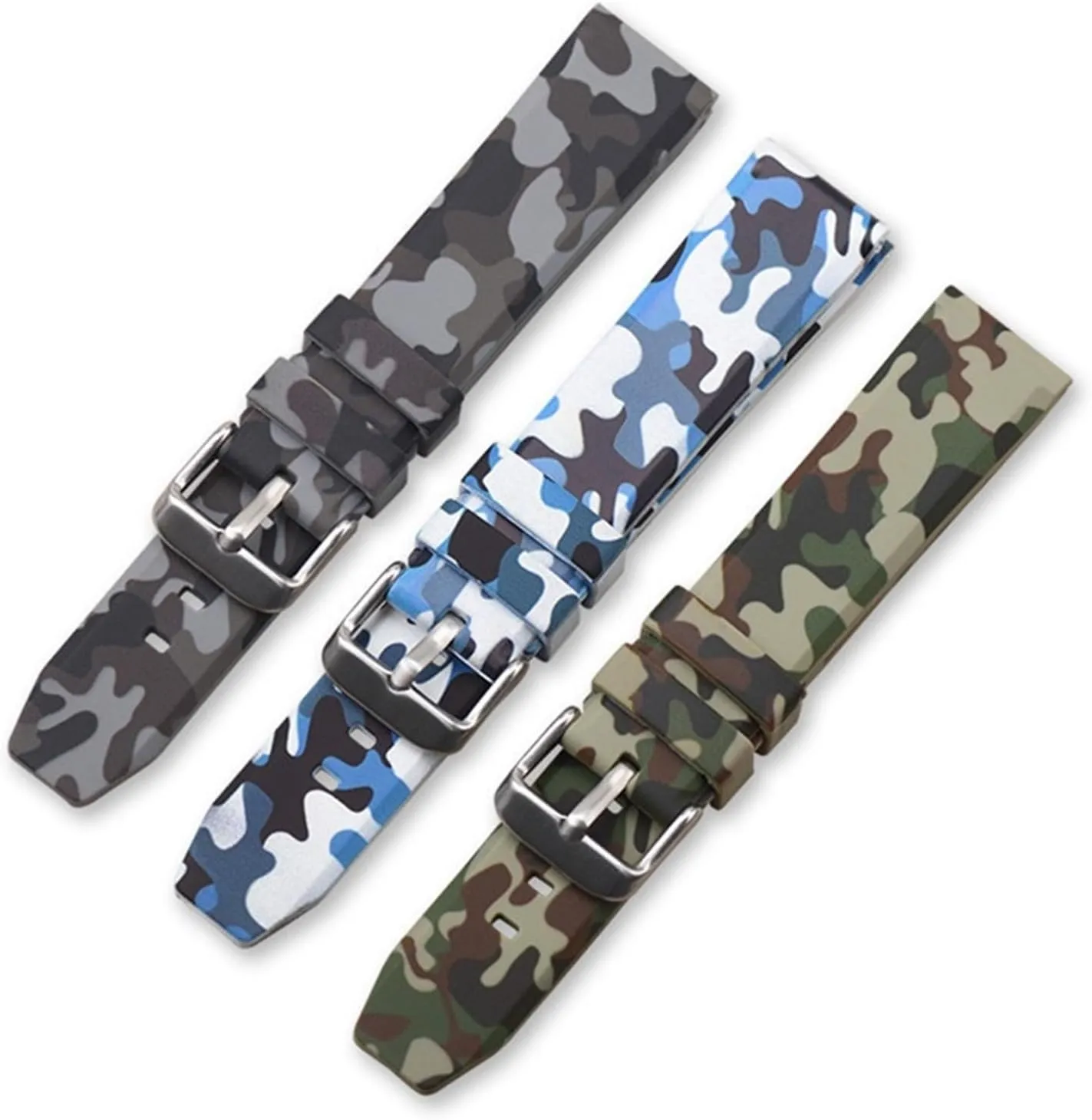 20mm 22mm 24mm Rubber mess reprieve dominant Bracelet Universal Quick Release Replacement Strap Sports Soft Camo Silicone Watch Band 