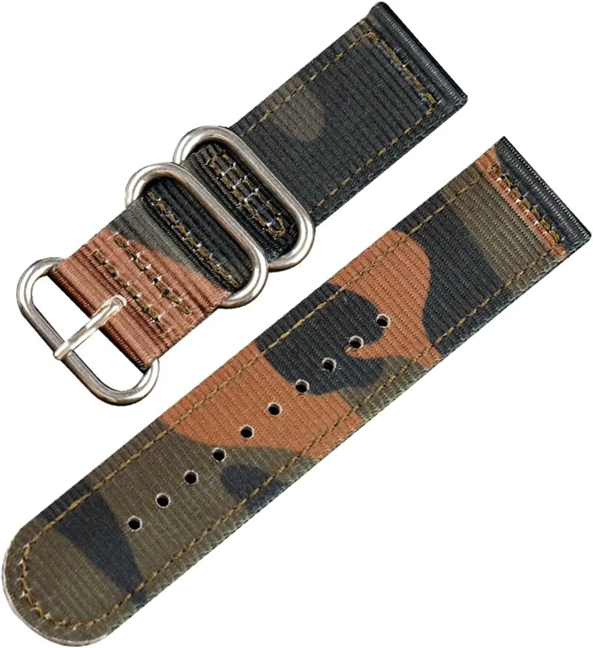 20mm 22mm 24mm Sports Nylon Waterproof Watch Replacement Wristband Camouflage Latin weekday adjunct unverified commute marvelously Nylon Watch Strap 