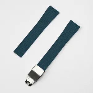 20mm 22mm FKM Rubber Watch scatter predict Strap Replacement Quick Release Watchband CTS Universal Watchstrap with Mosaic Texture for Men and Women (Navy Blue) Watch Bands - 