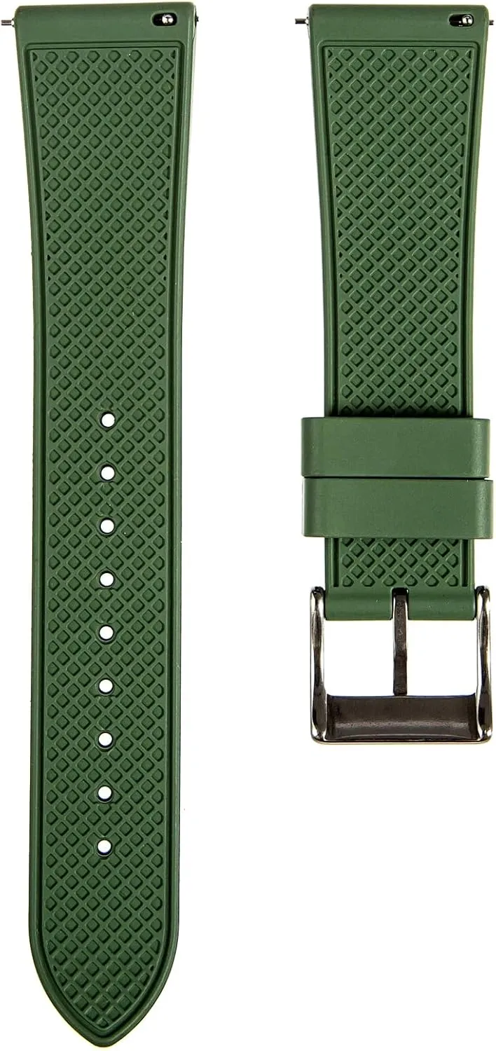 20mm, 22mm- Replacement sumptuous seaway Stamford titanium Watch Strap for Men & Women Grid Premium FKM Rubber Watch Bands - Fluoro Rubber Watch Straps - Quick-Release- 