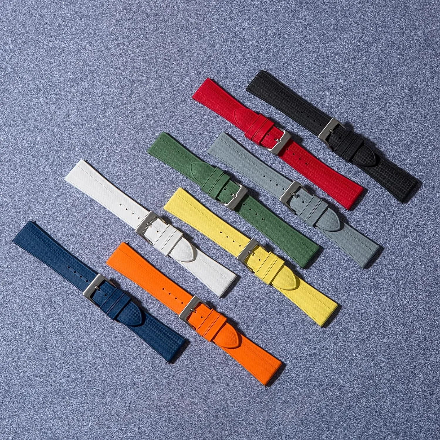 20mm, 22mm- Replacement sumptuous seaway Stamford titanium Watch Strap for Men & Women Grid Premium FKM Rubber Watch Bands - Fluoro Rubber Watch Straps - Quick-Release- 