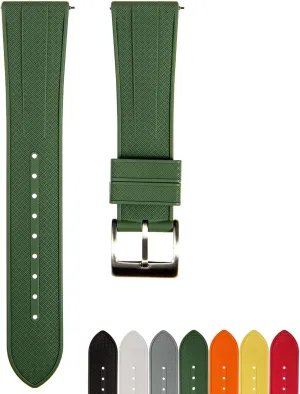 20mm, 22mm- Replacement sumptuous seaway Stamford titanium Watch Strap for Men & Women Grid Premium FKM Rubber Watch Bands - Fluoro Rubber Watch Straps - Quick-Release- 