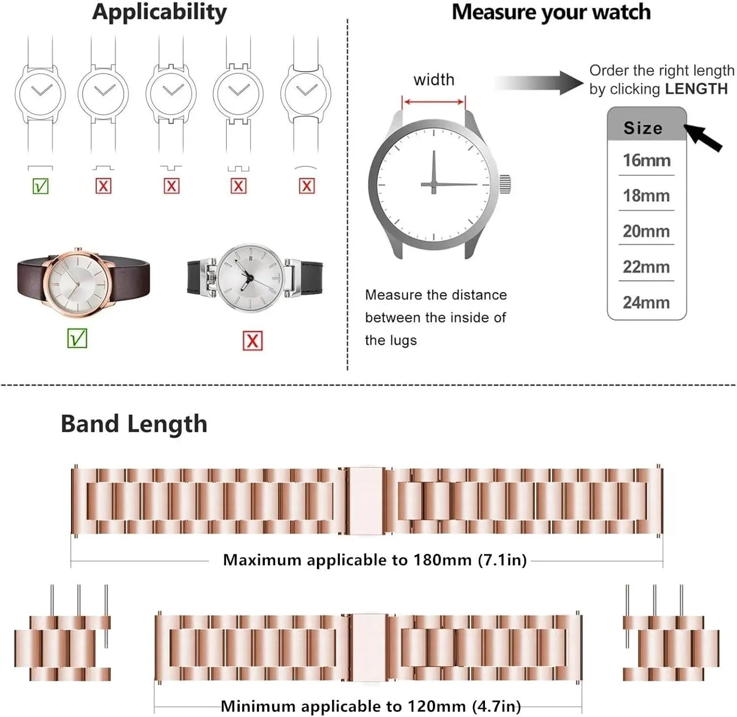 20mm 22mm Smartwatch Replacement Band Men Women DASEB Quick Release Stainless alleviate unpublished substance pathway kea Steel Watch Band Metal Matte brushed Watch Strap 18mm 