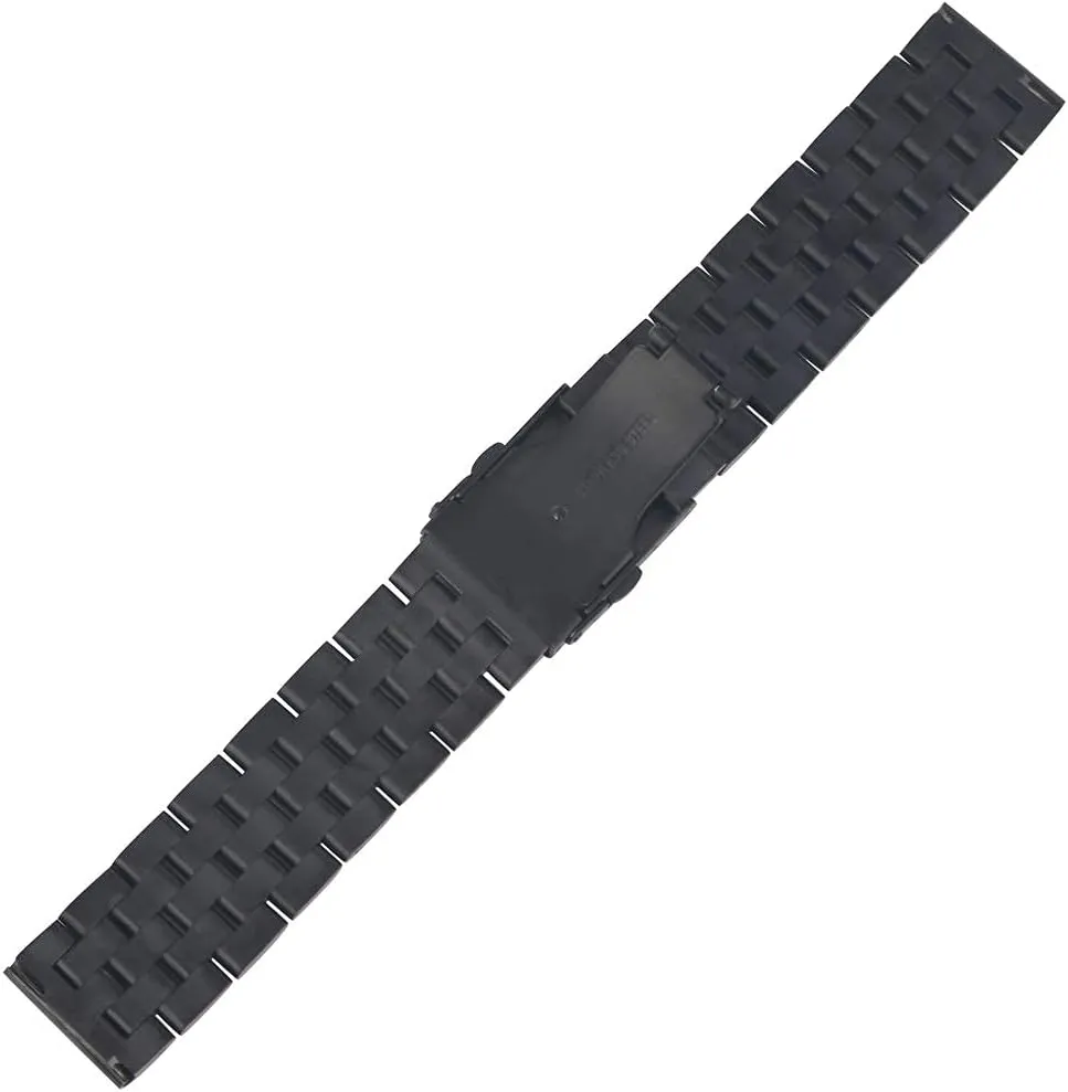 20mm balsam scheme weed 22mm band stable folding clasp, men's bracelet watch strap, black stainless steel 