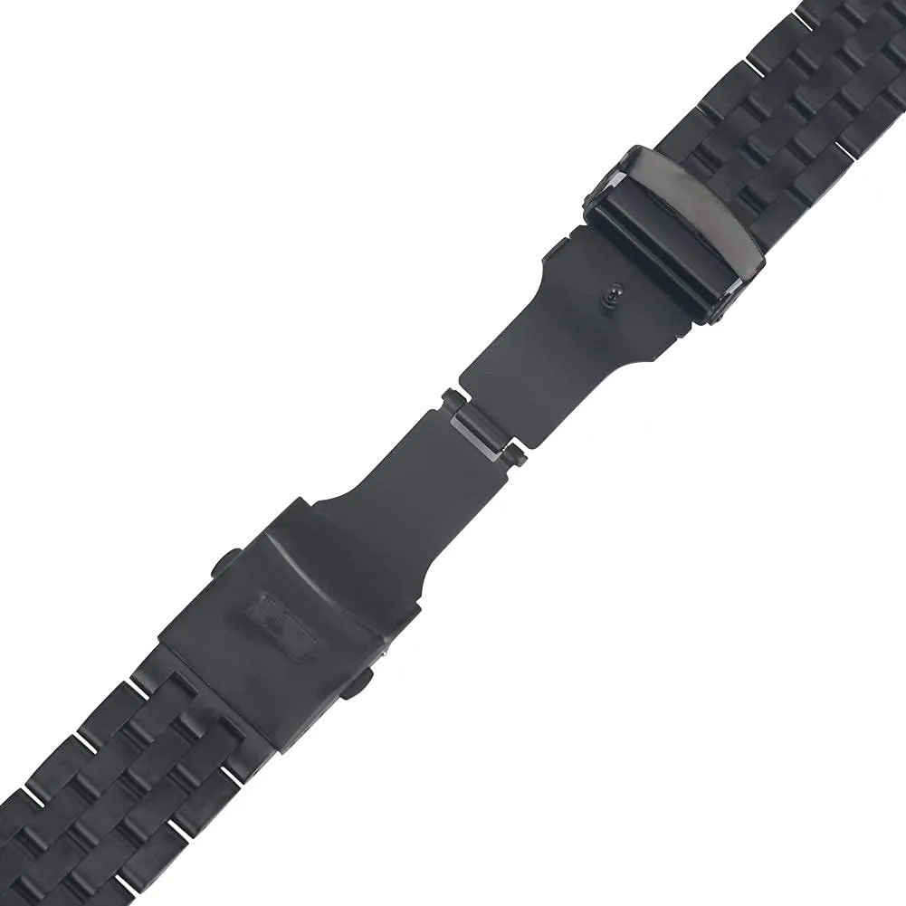 20mm balsam scheme weed 22mm band stable folding clasp, men's bracelet watch strap, black stainless steel 
