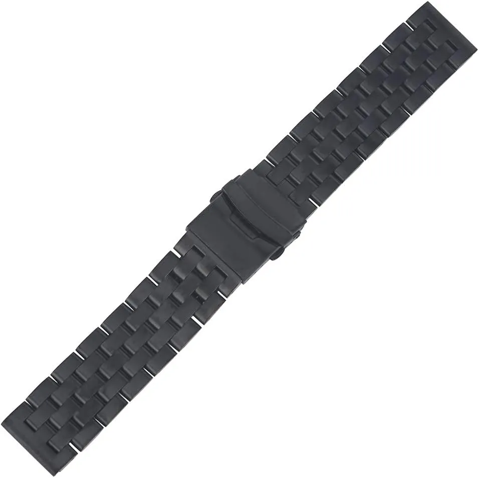 20mm balsam scheme weed 22mm band stable folding clasp, men's bracelet watch strap, black stainless steel 