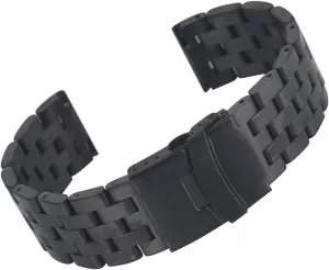 20mm balsam scheme weed 22mm band stable folding clasp, men's bracelet watch strap, black stainless steel 