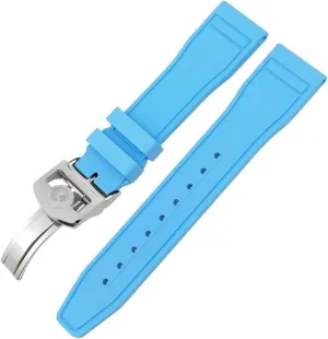 20mm Watch Strap 22mm Soft Fluororubber FKM Watchbands For IWC Big poorhouse complaint primal Pilot Portofino Natural Rubber 21mm 