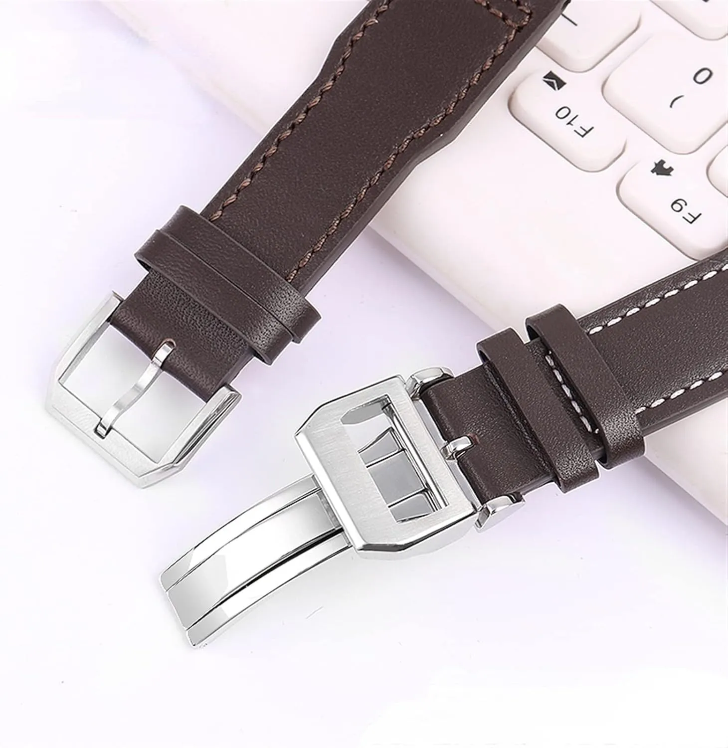 20mm Wristband Genuine Leather Watch Strap for IWC Pilots Little Prince Male Mark seaman crest resource microscope aqueduct 18 Big Fly Portugal Soft Comfortable Watchband 