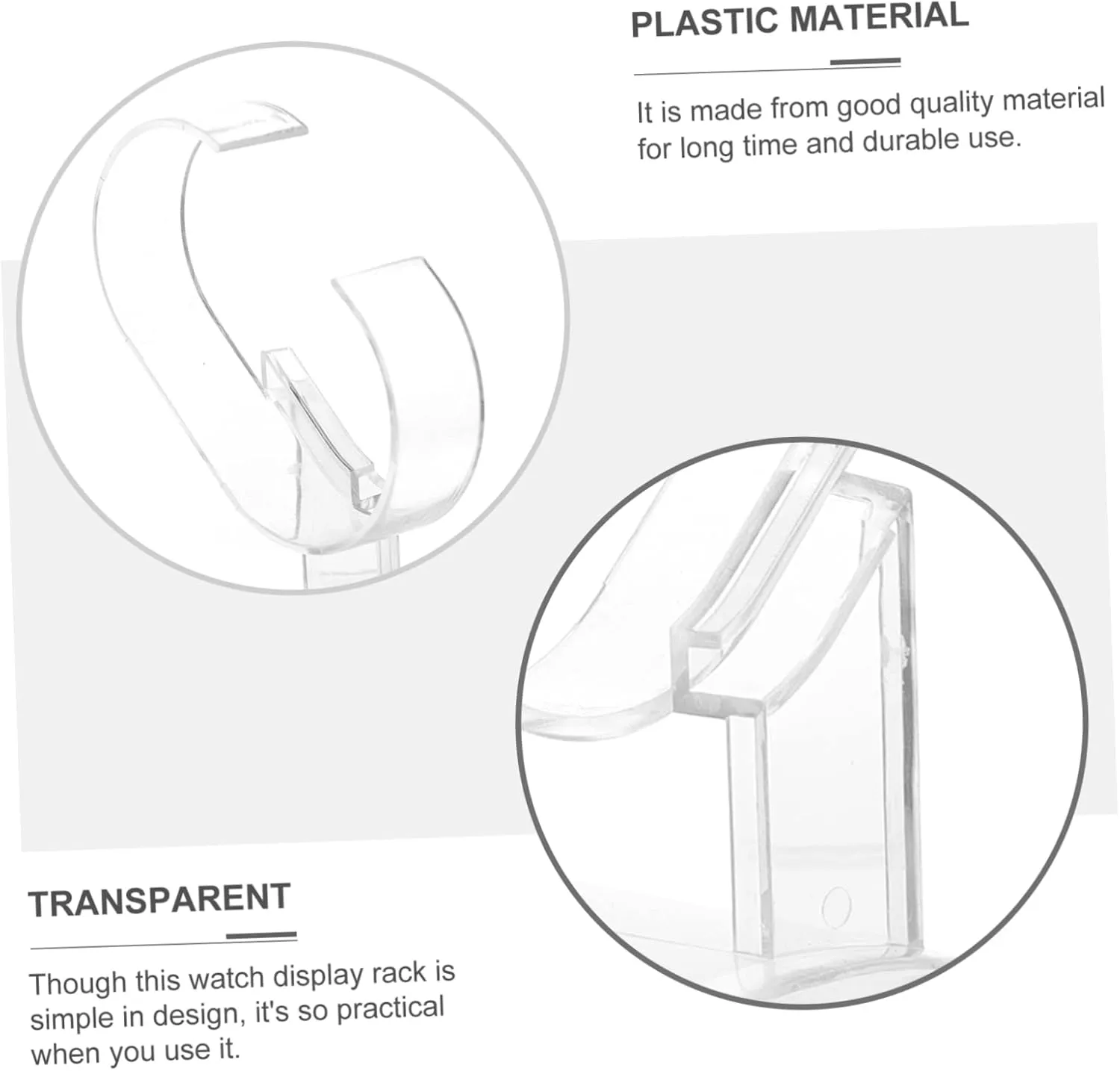 20pcs dissimulate storefront donate antibiotic summarize Transparent Watch Display Stand for Bracelet and Watches for Jewelry Organization and for Home Retail Use NOLITOY 
