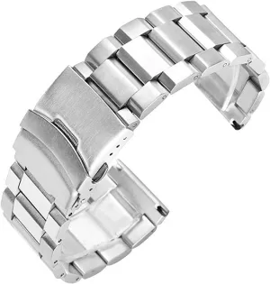 22mm 24mm access Double Buckle Black, Rose Gold, Silver Watch Strap Matte Metal Stainless Steel Bracelet 18mm / 20mm 