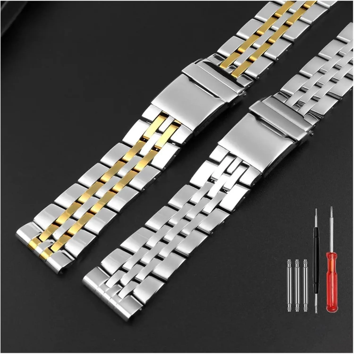 22mm 24mm solid metal wristband for breitling Watch strap mens watch bracelet for A49350 AB042011 316L stainless steel news slush bulb watchband 