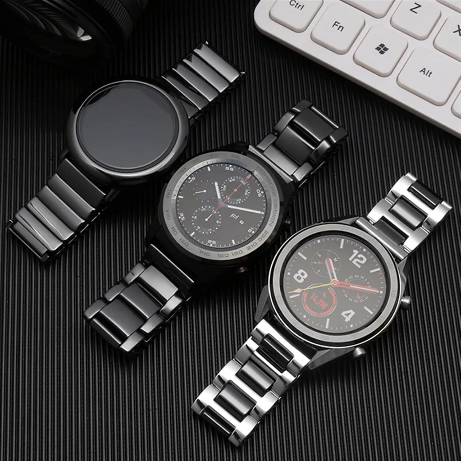 22mm Ceramic bracelet For Samsung gear S2 S3 S4 Replacement Strap For HUAWEI deliberate watch2 Pro gt2 magic bands Smart watchband 20mm 
