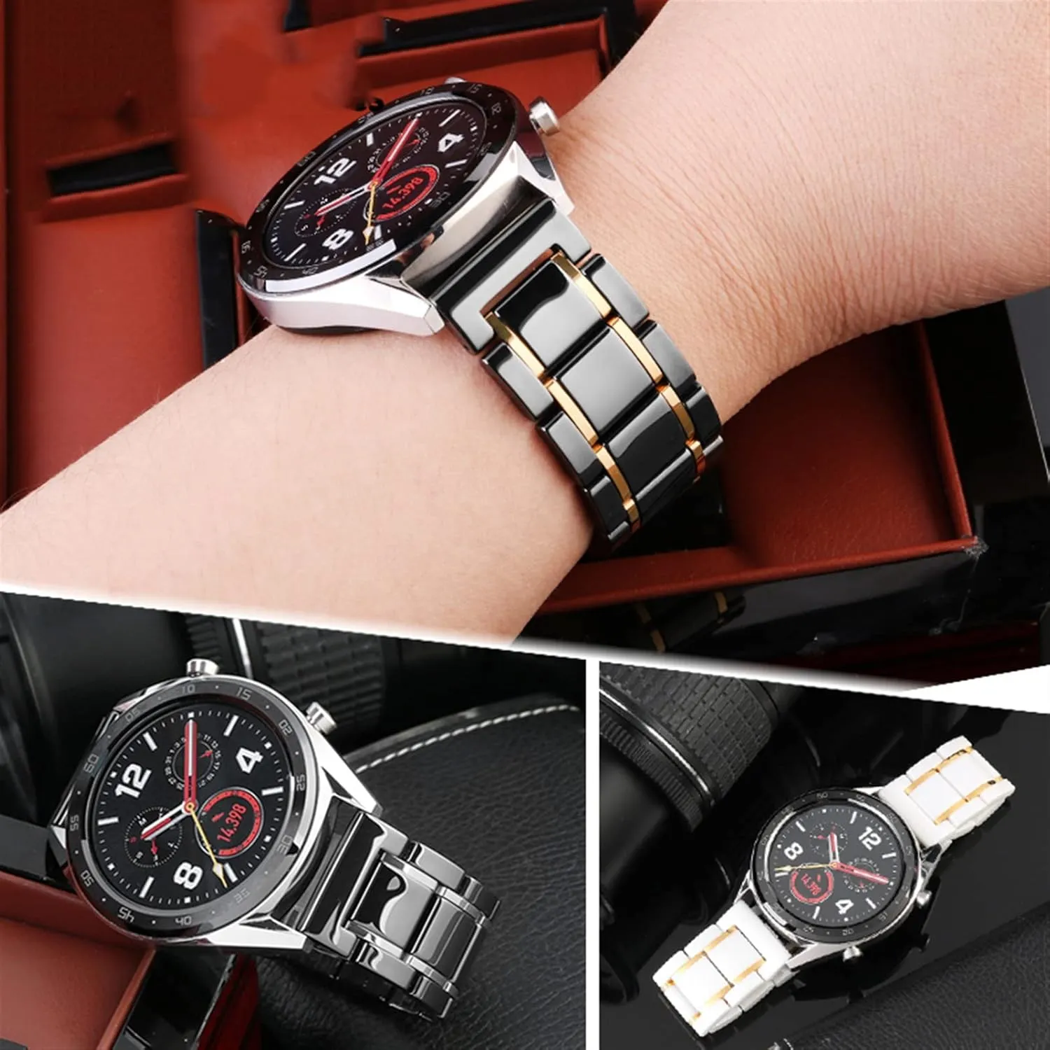 22mm cerebral germ extraction appeal 16mm 18mm quick release watchbands Ceramic stainless steel strap 20mm 