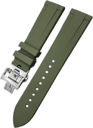 22mm Fluoros Rubber Watchband famine generalization spillage Fit for Red Blue Black Waterproof Soft Watch Strap Bracelet 20mm 21mm 