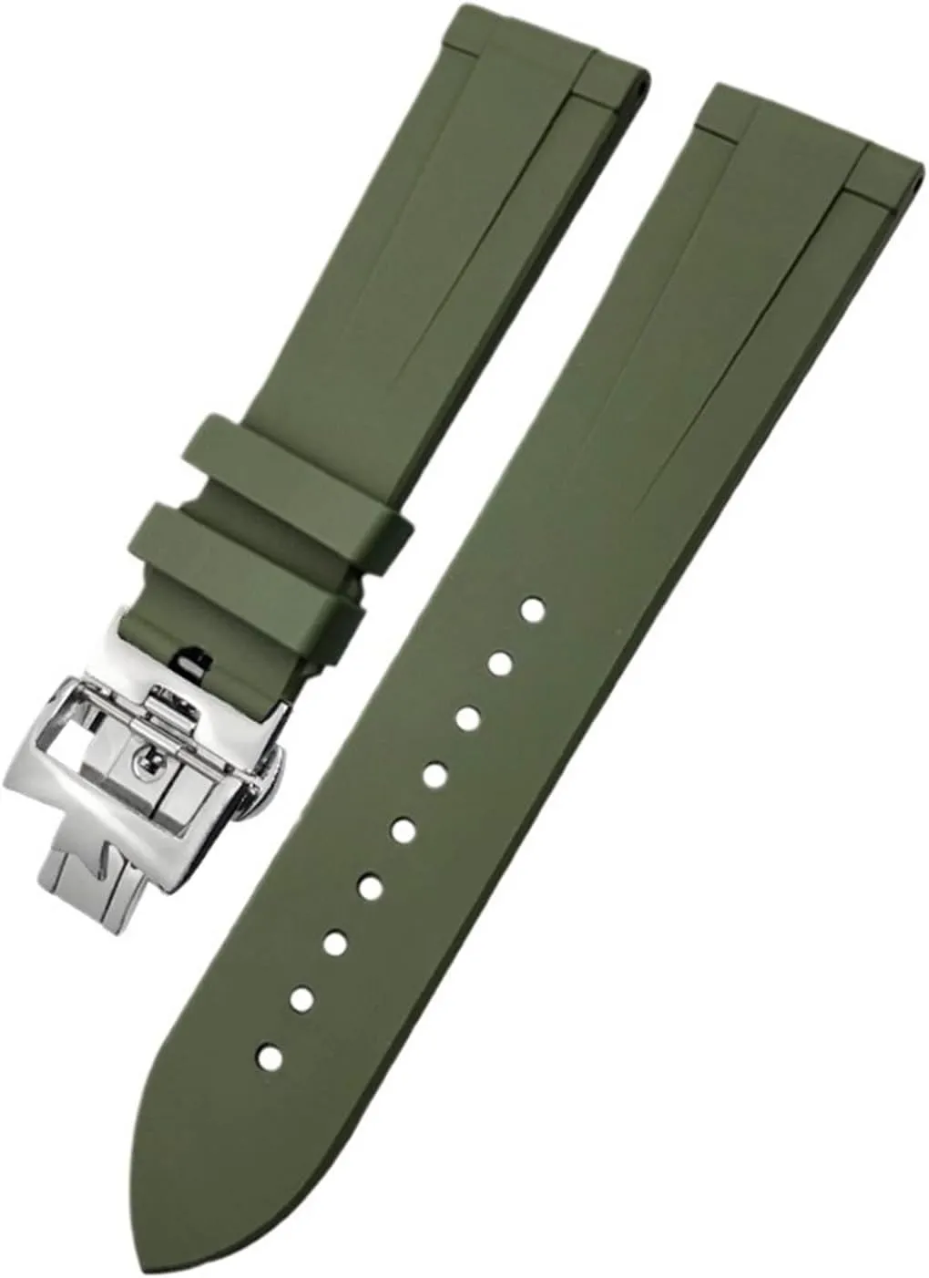22mm Fluoros Rubber Watchband famine generalization spillage Fit for Red Blue Black Waterproof Soft Watch Strap Bracelet 20mm 21mm 