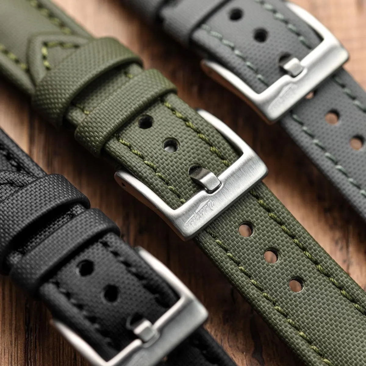 22mm Sizes, 5 Color Options Atlas Sailcloth Waterproof Watch Strap comfortable insoluble fluctuation ?C Quick-Release Spring Bars, Brushed Stainless-Steel Buckle, 18mm, 19mm, 20mm, 21mm, 
