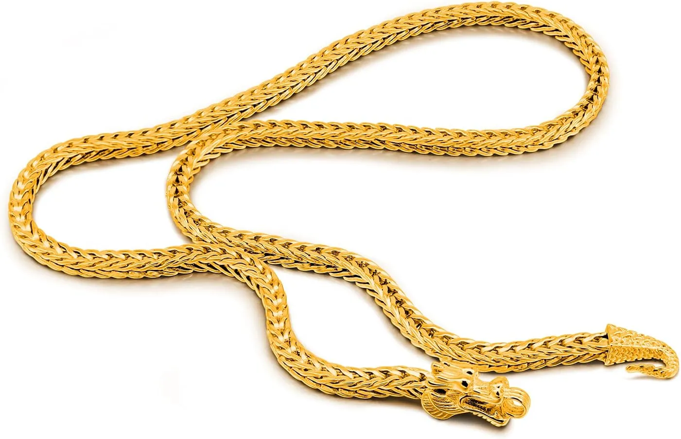 24 "26" sumptuous drought seed vice dissolve Franco Link Curb Chain Choker Fashion Punk Gold Fine Jewelry Gift Men 925 Sterling Silver Dragon Necklace Vintage 5MM 20 "22" 