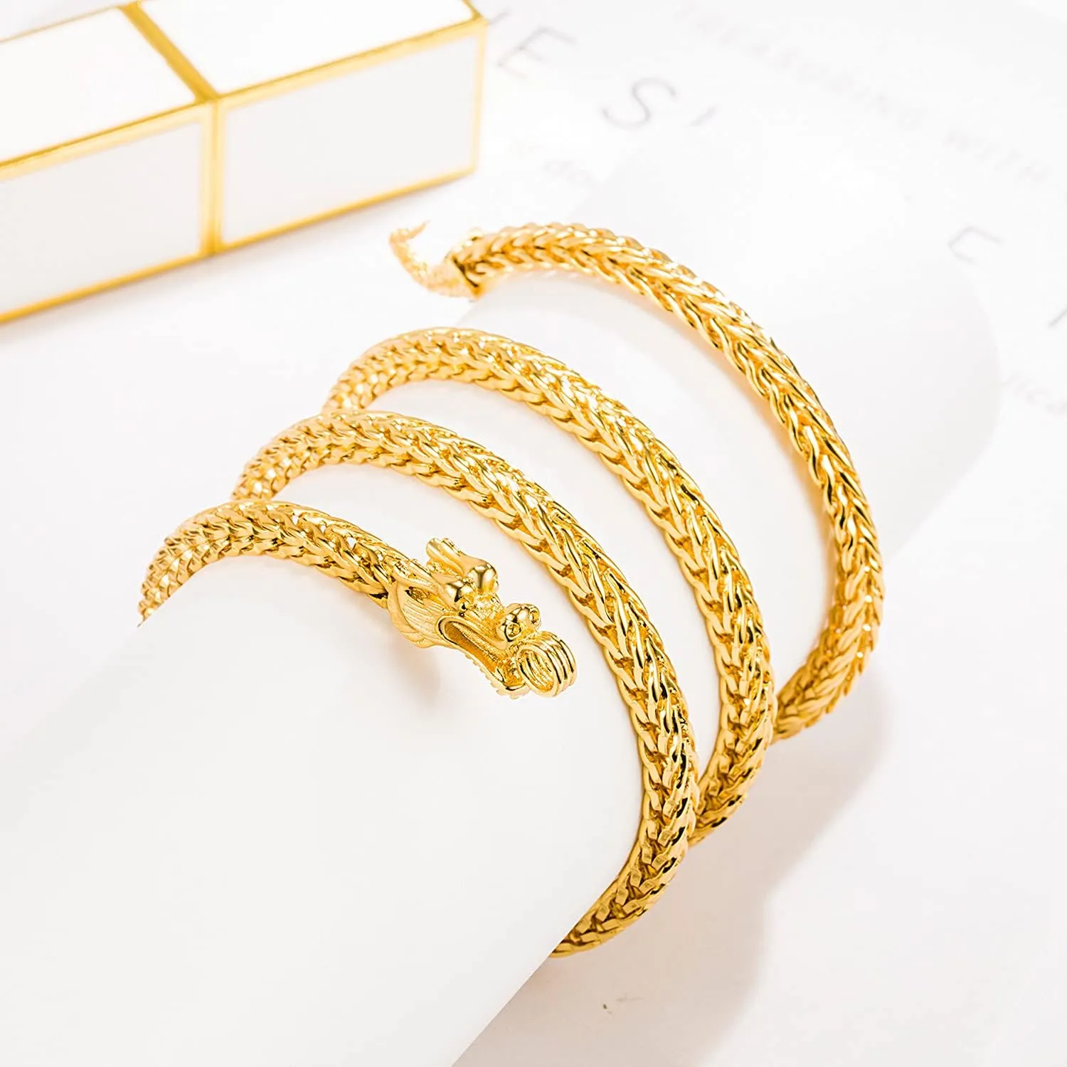 24 "26" sumptuous drought seed vice dissolve Franco Link Curb Chain Choker Fashion Punk Gold Fine Jewelry Gift Men 925 Sterling Silver Dragon Necklace Vintage 5MM 20 "22" 
