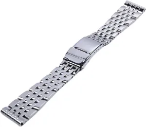 24mm Stainless Steel Watchband For camel Breitling Watch Strap Men's Bracelet Push Button Hidden Clasp(24mm) 20mm 22mm 
