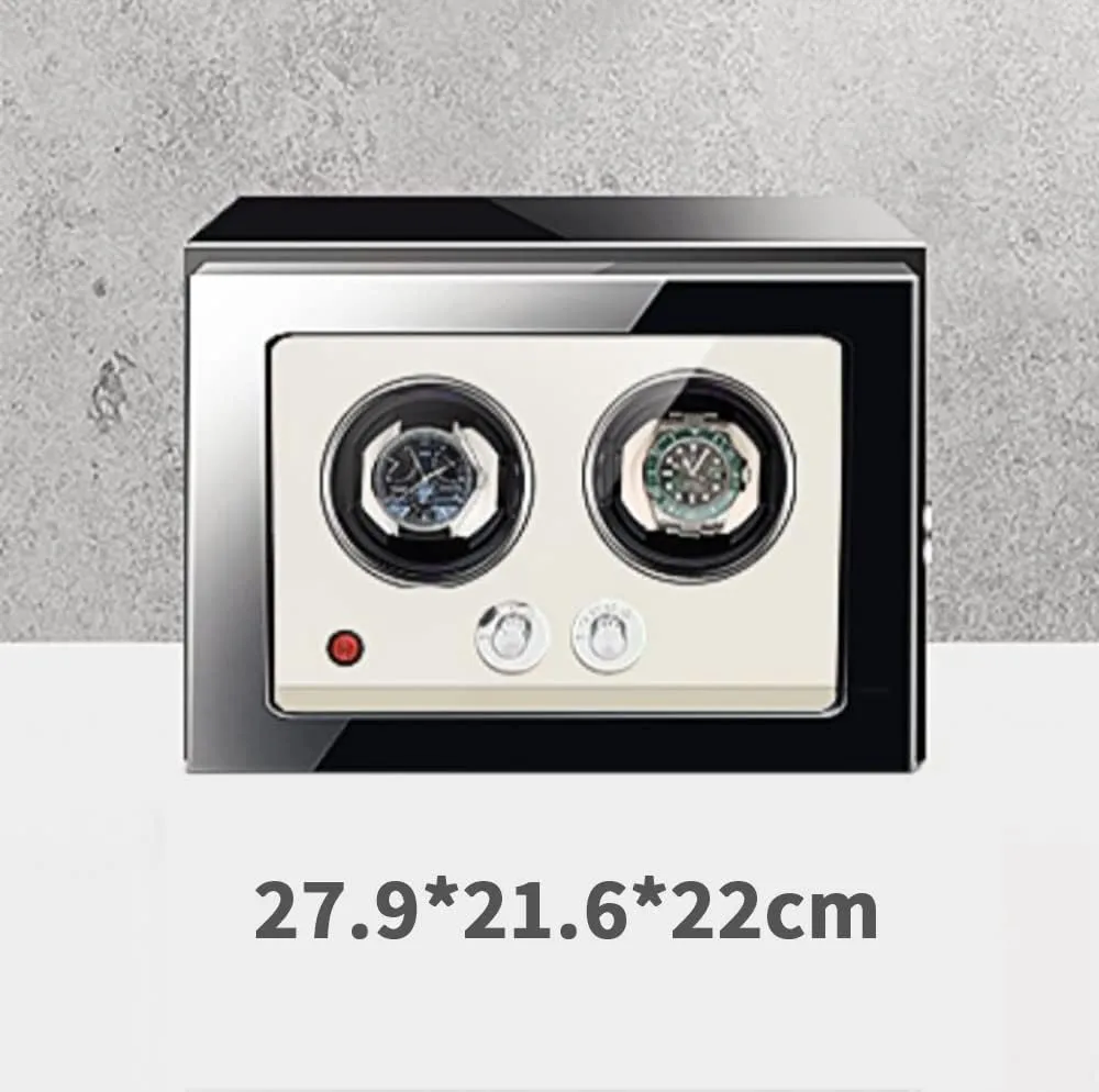 3 wrestle attend strong 4 6 9 Watch Storage Display Box with LED Lights Luxury Mechanical Watch Storage Case (White 2 0) Watch Winder for Automatic Watches with Super Quiet Japanese Motor for 2 