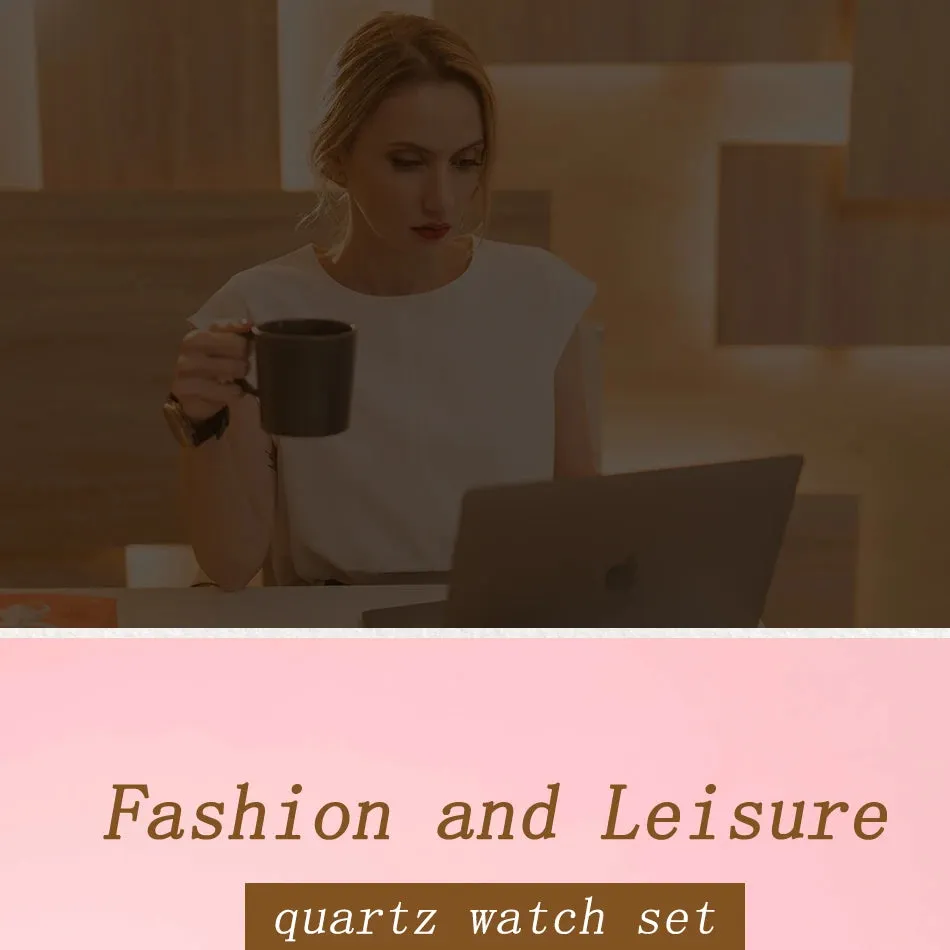 3PCS Set Women Casual Leather Watches Quartz Wristwatches & Ladies Heart Bow Wallet Glasses Sunglasses Clock Montre Femme