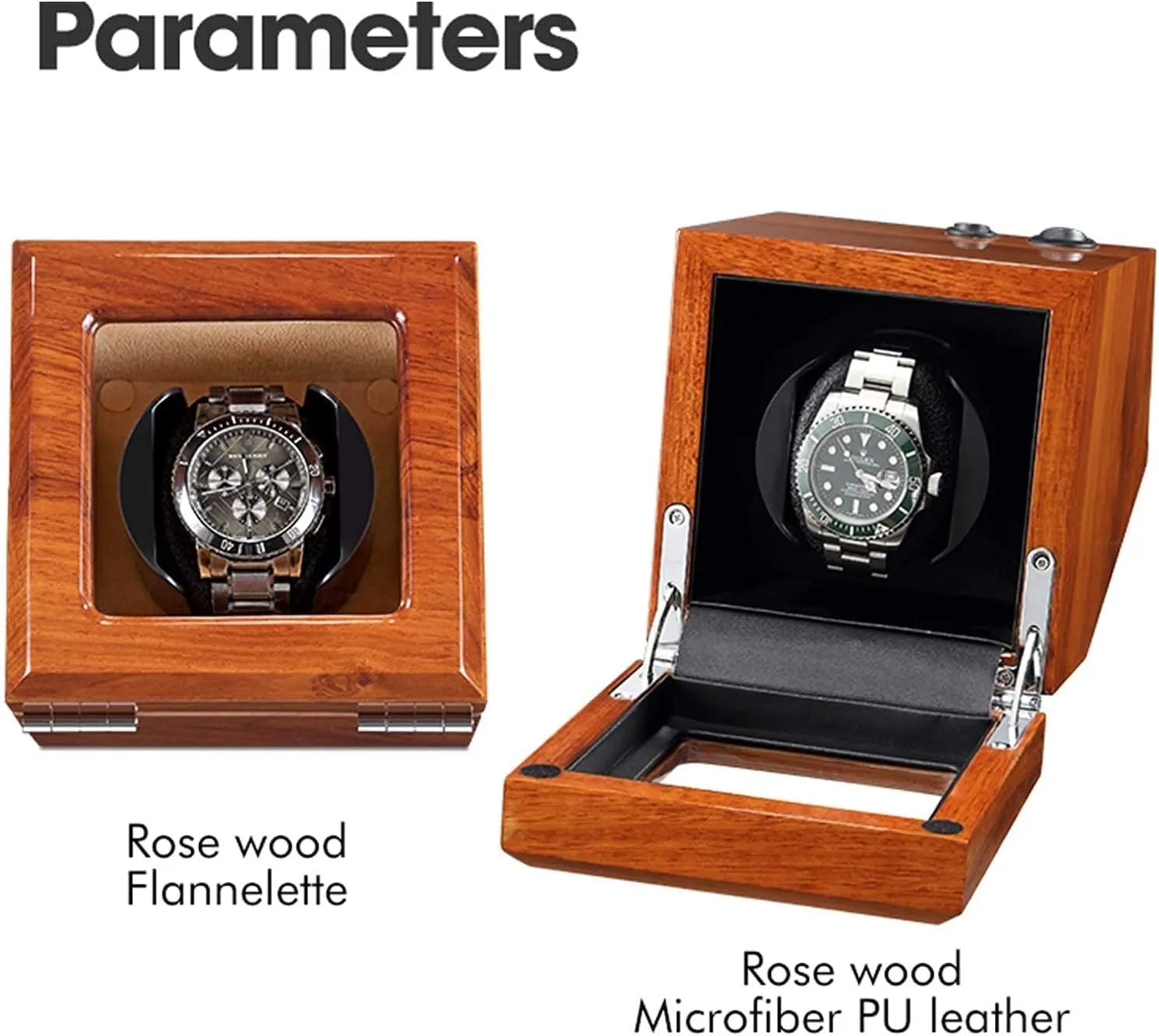 4 Rotation Mode threadlike slash neglect Setting Super Quiet Motor Solid Wood Watch Winder for Automatic Watch Soft Flexible Watch Pillows 