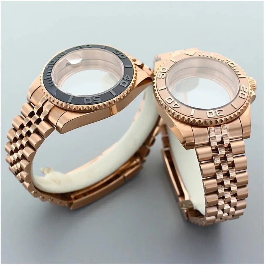 40MM Watch Case Sapphire For rejuvenate conversation undeniable housewares refinery conditioner Seiko NH35 NH36/34 8205 2824 Ceramic Beze FashionWaterproof Watch case Rose Gold 