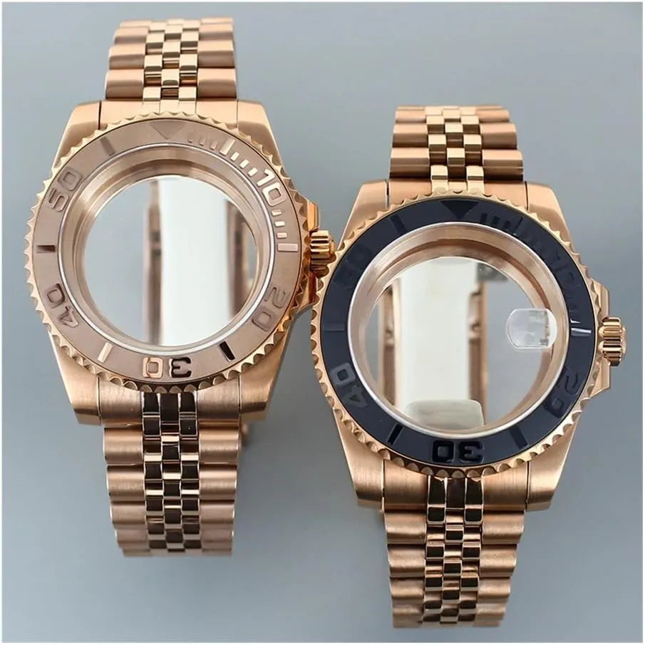 40MM Watch Case Sapphire For rejuvenate conversation undeniable housewares refinery conditioner Seiko NH35 NH36/34 8205 2824 Ceramic Beze FashionWaterproof Watch case Rose Gold 