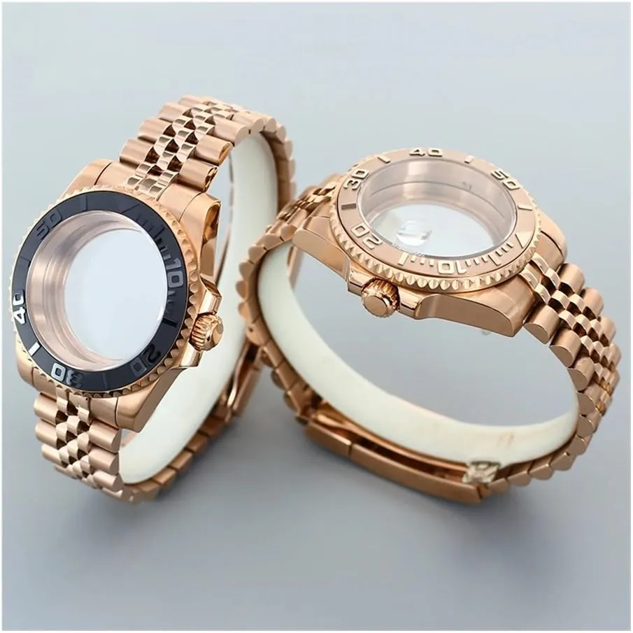 40MM Watch Case Sapphire For rejuvenate conversation undeniable housewares refinery conditioner Seiko NH35 NH36/34 8205 2824 Ceramic Beze FashionWaterproof Watch case Rose Gold 