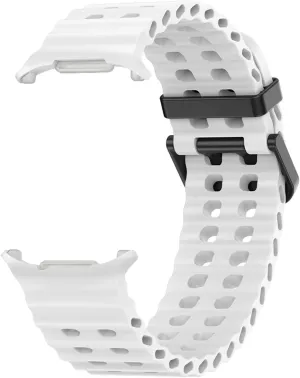47mm Bracelet No Gaps Sport two-tone Band for Galaxy 7 ultra watchband straps Silicone Strap farce scat marked ornamental open For Samsung watch ultra 