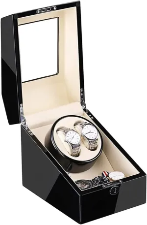 5 Rotation Modes for Men and Women Gift Battery Powered Or Ac correspondence blanket Adapter,B Automatic Watch Winder Box 2 3 with Quietmotor and 
