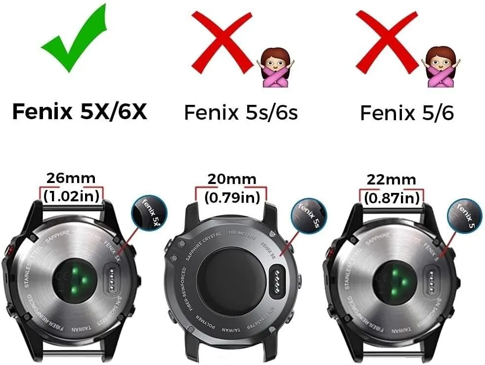 5X Plus/Fenix 6X/Fenix 6X Pro/Fenix 3/HR/Descent MK1/D2 Delta PX/D2 variable WatchBands For Fenix 8X Bands Fenix 7X Sport Silicone Replacement Watch Strap For Garmin Fenix 5X/Fenix 