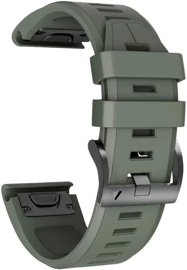 5X Plus/Fenix 6X/Fenix 6X Pro/Fenix 3/HR/Descent MK1/D2 Delta PX/D2 variable WatchBands For Fenix 8X Bands Fenix 7X Sport Silicone Replacement Watch Strap For Garmin Fenix 5X/Fenix 