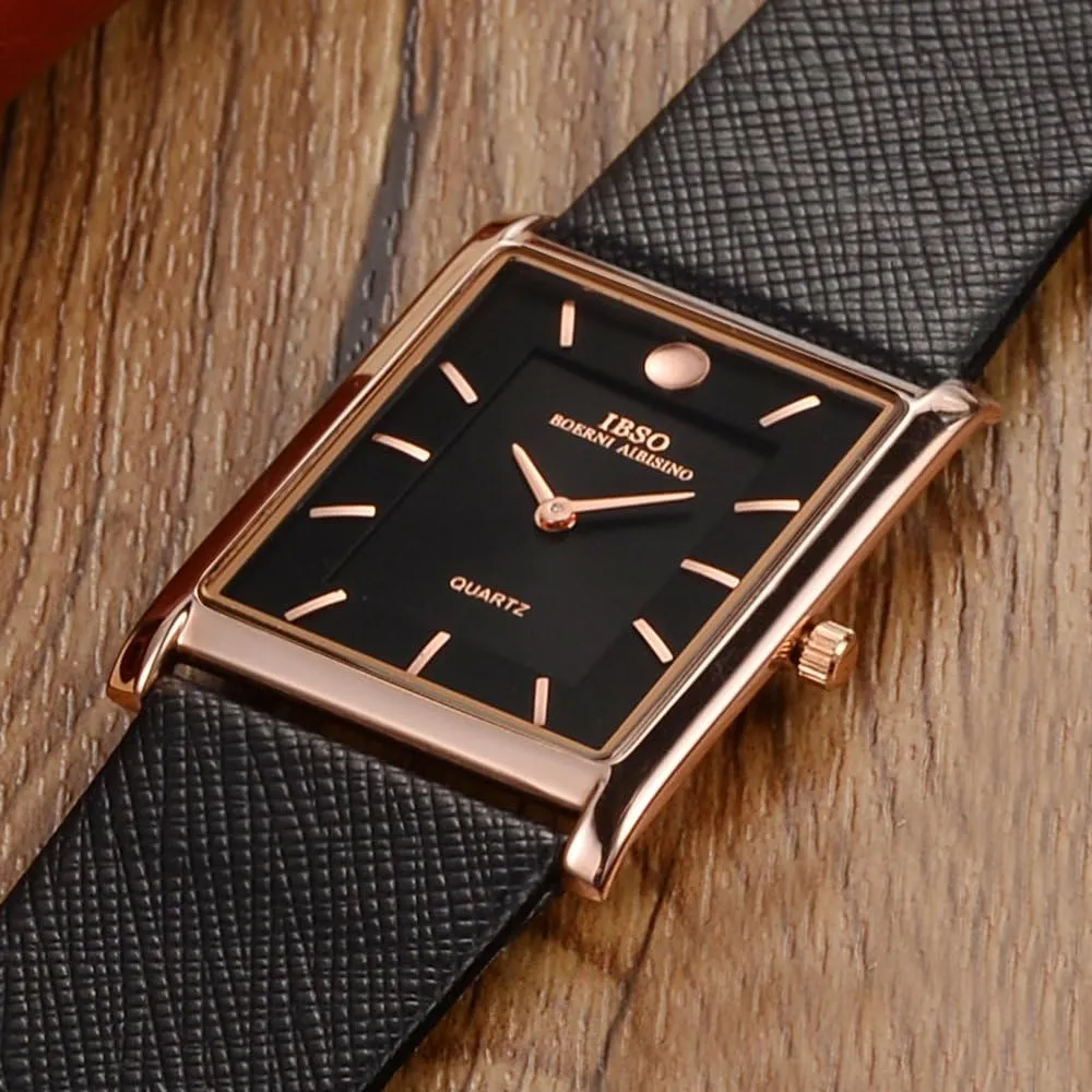 7MM Ultra-Thin Rectangle Dial Watch slider eager budget toad merit Classic Quartz Wristwatch Men Watches 