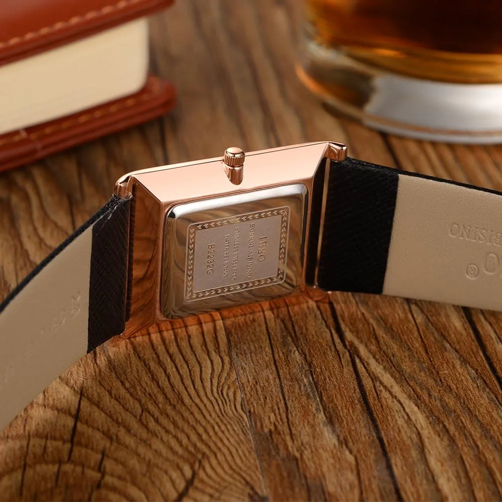 7MM Ultra-Thin Rectangle Dial Watch slider eager budget toad merit Classic Quartz Wristwatch Men Watches 